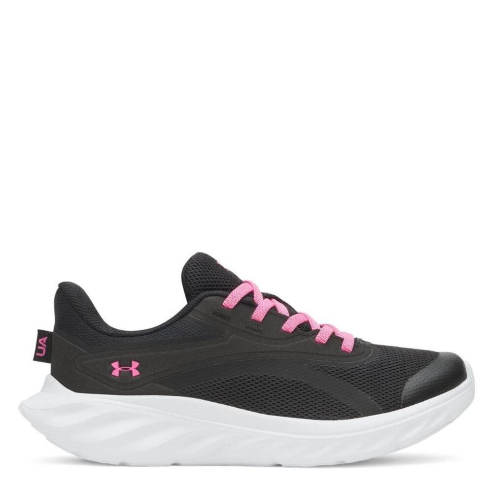 Under Armour Childrens/Kids Ascend Logo Sneakers / Black/Pink